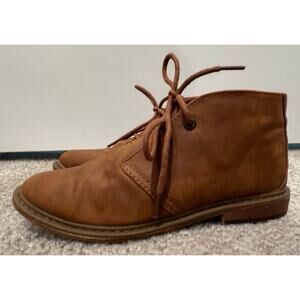 Nautica Unisex Camel Brown Mid Top Dress Shoes Size 4
